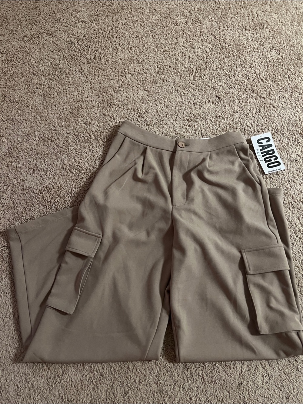 Charlotte Russe Taupe Elastic-Waist Pants-NWT
